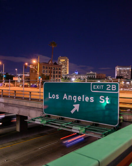 Los Angeles Street exit US 101, Santa Ana Freeway
