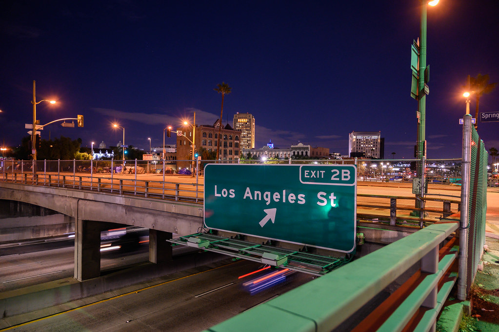 Los Angeles Street exit US 101, Santa Ana Freeway